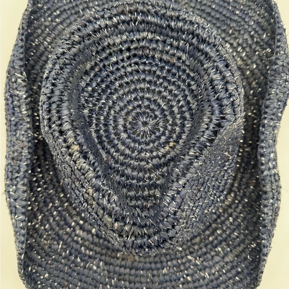 Boston Proper Navy Western‎ Woven Hat, O\\S. NWT